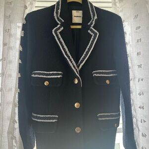 Sandro White and Blue Blazer with Nautical Trim